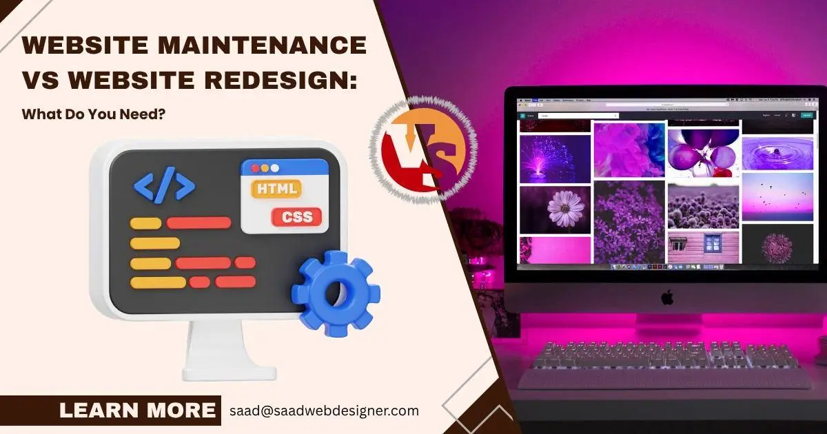 website maintenance vs redesign